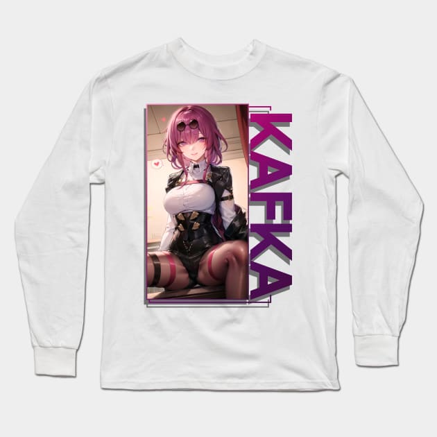 Kafka Spreading her legs Long Sleeve T-Shirt by SaucyBandit